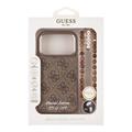 Custodia iPhone 17 Pro Guess 4G Strap Limited Edition - Compatibile con MagSafe - Marrone