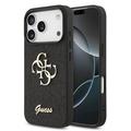 Custodia Guess Fixed Glitter 4G Metal Logo per iPhone 17 Pro - Nera