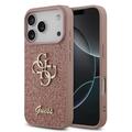 Custodia Guess Fixed Glitter 4G Metal Logo per iPhone 17 Pro - Rosa