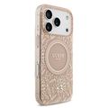 Custodia con cinturino perlato iPhone 17 Pro Guess IML Flowers Allover Electro - Compatibile con MagSafe