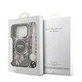 Custodia iPhone 17 Pro Guess IML Flowers con cinturino in perla