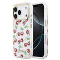 Custodia ibrida Guess IML Glitter Cherry per iPhone 17 Pro - Compatibile con MagSafe - Trasparente