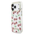 Custodia ibrida Guess IML Glitter Cherry per iPhone 17 Pro - Compatibile con MagSafe - Trasparente