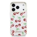 Custodia ibrida Guess IML Glitter Cherry per iPhone 17 Pro - Compatibile con MagSafe - Trasparente