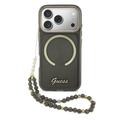 Custodia con cinturino iPhone 17 Pro Guess IML Glitter Script - Compatibile con MagSafe