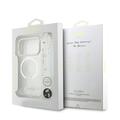 Custodia con cinturino iPhone 17 Pro Guess IML Glitter Script - Compatibile con MagSafe - Trasparente