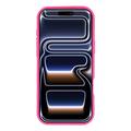 Custodia TPU antiurto per iPhone 17 Pro con motivo a cuore e bordi rialzati - Rosa caldo