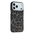 Custodia ibrida magnetica per iPhone 17 Pro Jaucase con stampa leopardata