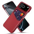 Custodia KSQ con Slot per Schede per iPhone 17 Pro - Rossa