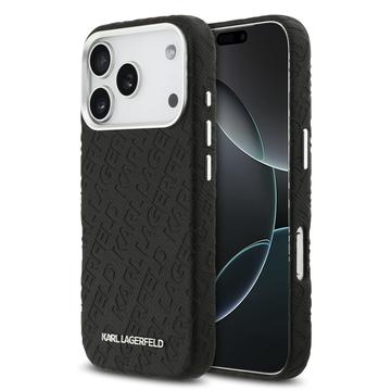 Custodia MagSafe per iPhone 17 Pro Karl Lagerfeld Grained Repeated Logo - Nera