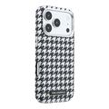 Custodia per iPhone 17 Pro con placca in resina a motivo pied-de-poule firmata Karl Lagerfeld - Compatibile con MagSafe