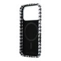 Custodia per iPhone 17 Pro con placca in resina a motivo pied-de-poule firmata Karl Lagerfeld - Compatibile con MagSafe