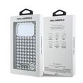Custodia per iPhone 17 Pro con placca in resina a motivo pied-de-poule firmata Karl Lagerfeld - Compatibile con MagSafe