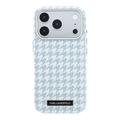 Custodia per iPhone 17 Pro con placca in resina a motivo pied-de-poule firmata Karl Lagerfeld - Compatibile con MagSafe - Blu