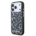 Custodia per iPhone 17 Pro Karl Lagerfeld IML Leopardo - Compatibile con MagSafe - Grigia