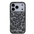 Custodia per iPhone 17 Pro Karl Lagerfeld IML Leopardo - Compatibile con MagSafe - Grigia