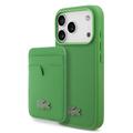 Custodia MagSafe e portacarte magnetico iPhone 17 Pro Lacoste Iconic Petit Pique - Verde