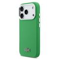 Custodia iPhone 17 Pro Lacoste Iconic Petit Pique Metal Logo - Compatibile con MagSafe - Verde