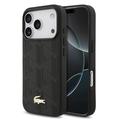 Custodia per iPhone 17 Pro Lacoste Monogramme con logo dorato - Compatibile con MagSafe - Nera
