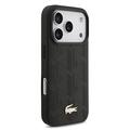 Custodia per iPhone 17 Pro Lacoste Monogramme con logo dorato - Compatibile con MagSafe - Nera