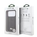 Custodia per iPhone 17 Pro Lacoste Monogramme con logo dorato - Compatibile con MagSafe - Nera