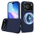 Custodia in silicone liquido per iPhone 17 Pro - compatibile con MagSafe - Blu Scuro