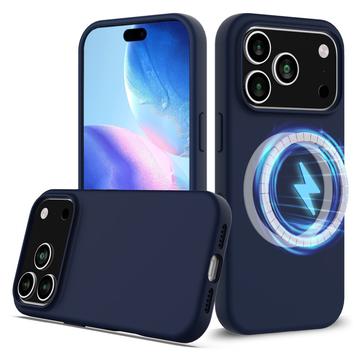 Custodia in silicone liquido per iPhone 17 Pro - compatibile con MagSafe - Blu Scuro