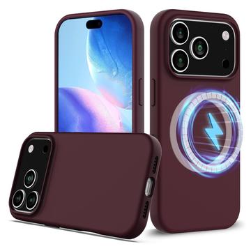Custodia in silicone liquido per iPhone 17 Pro - compatibile con MagSafe - Vino Rosso