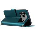 Custodia a portafoglio trapuntata lusso per iPhone 17 Pro - Verde