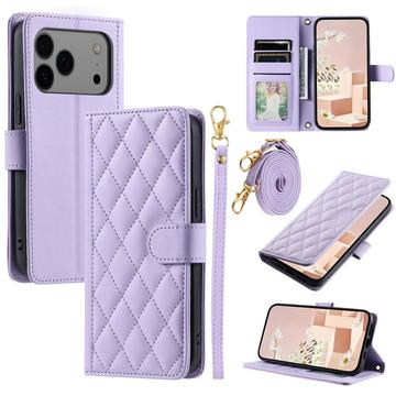 Custodia a portafoglio trapuntata lusso per iPhone 17 Pro