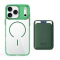 Custodia MagSafe per iPhone 17 Pro con portacarte - Verde / Trasparente