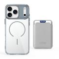 Custodia MagSafe per iPhone 17 Pro con portacarte - Grigia / Trasparente