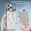 Custodia MagSafe per iPhone 17 Pro con portacarte - Grigia / Trasparente