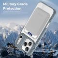 Custodia MagSafe per iPhone 17 Pro con portacarte - Grigia / Trasparente