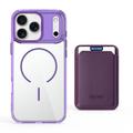 Custodia MagSafe per iPhone 17 Pro con portacarte - Viola / Trasparente