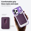 Custodia MagSafe per iPhone 17 Pro con portacarte - Viola / Trasparente