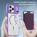 Custodia MagSafe per iPhone 17 Pro con portacarte - Viola / Trasparente
