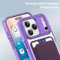 Custodia MagSafe per iPhone 17 Pro con portacarte - Viola / Trasparente