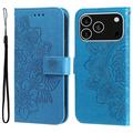 Custodia a portafoglio per iPhone 17 Pro serie Mandala - Blu