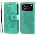 Custodia a portafoglio per iPhone 17 Pro serie Mandala - Verde