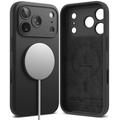 Custodia MagSafe in silicone liquido Ringke per iPhone 17 Pro Max/18 Pro Max - Nera