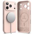 Custodia MagSafe in silicone liquido Ringke per iPhone 17 Pro Max/18 Pro Max - Sabbia rosa