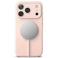 Custodia MagSafe in silicone liquido Ringke per iPhone 17 Pro Max/18 Pro Max - Sabbia rosa