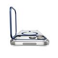 Custodia MagSafe Spigen Ultra Hybrid Optik S per iPhone 17 Pro Max/18 Pro Max - Blu intenso / Trasparente