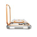 Custodia MagSafe Spigen Ultra Hybrid Optik S per iPhone 17 Pro Max/18 Pro Max - Arancione / Trasparente