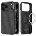 Custodia in plastica per iPhone 17 Pro Max/18 Pro Max Tech-Protect Ion Carbon - Compatibile con MagSafe - Nera / Argenta