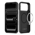 Custodia in plastica per iPhone 17 Pro Max/18 Pro Max Tech-Protect Ion Carbon - Compatibile con MagSafe - Nera / Argenta