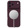 Custodia in silicone liquido iPhone 17 Pro Max/18 Pro Max Tech-Protect - Compatibile con MagSafe - Borgogna