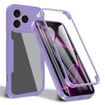 Custodia per iPhone 17 Pro Max serie 360 Protection - Viola / trasparente