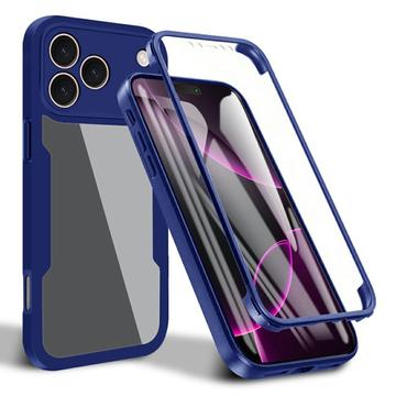 Custodia per iPhone 17 Pro Max serie 360 Protection - Blu / trasparente